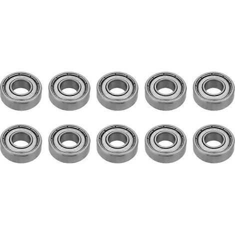 10 Stück 698ZZ doppelt abgedichtete Miniatur-Stahlkugellager 8x19x6 mm