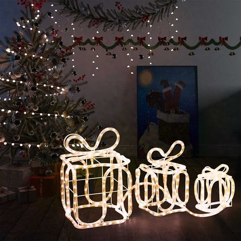 Cajas de regalo adorno navideño 180 LED interior y exterior vidaXL (1/5)