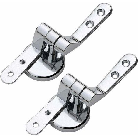 Werbegeschenk für WC-Sitzscharniere, Set mit 2 Ersatz-WC-Sitzscharnieren mit Befestigungsmaterial aus Zinklegierung (1/4)