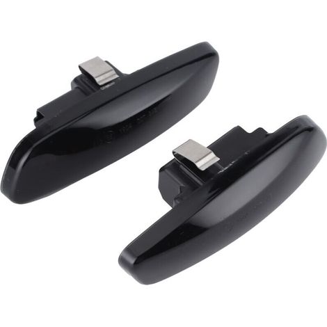 Lot de 2 feux de position latéraux à LED avec clignotants intégrés, compatibles avec Peugeot 207, 308, 408, 3008 et 5008, finition fumée.
