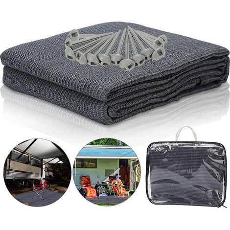 Wolketon Vorzeltteppich Campingausrüstung Wasserdichte Campingteppich Zeltboden Outdoor Zeltplane Picknickdecke Zeltunterlage Wohnwagen 250x250CM