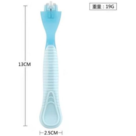 Rasoir de sécurité pour femme à 3 lames en acier inoxydable - kit complet avec 4 têtes de rechange (idéal pour jambes, aisselles, maillot) (1/4)