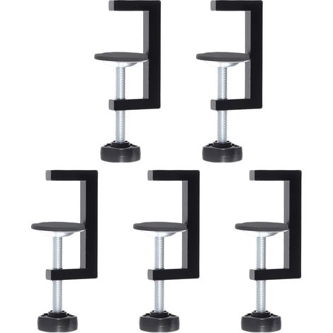 Lot de 5 pinces G pour le travail du bois, petites pinces à vis universelles réglables en métal pour fixation d'établi, bricolage, projets de soudure, 93 x 50 x 10 mm (1/5)