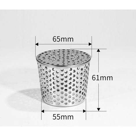 Las rejillas de drenaje impiden la entrada de hojas y animales son aptas para cocinas y jardines (55-65 mm de diámetro, 1 unidad). (1/5)