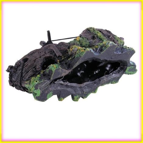 keenso Ornement d'aquarium Artificial Resin Water Aquarium Ornament Boat Aquarium Fish Tank Landscaping jeux gonflable (1/5)