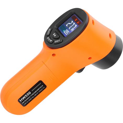 Thermomètre infrarouge portable sans contact -50550℃ rapport distance/spot 12:1 visée laser écran LCD couleur thermomètre numérique (1/2)