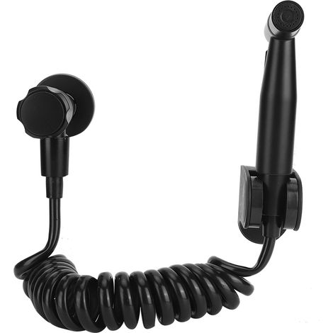Ensemble de douchette bidet en acier inoxydable G1/2 pour toilettes de salle de bain, style B noir (1/5)