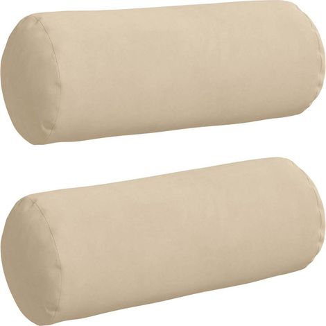 Maison Exclusive - Bolsterkissen 2 Stück Creme Ø 15 x 40 cm Mikro