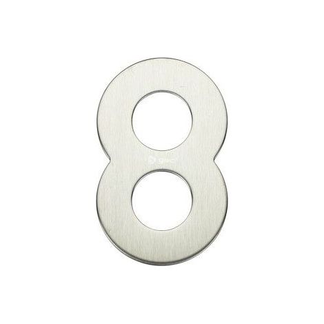 Porta numero 8 in acciaio inossidabile con adesivo GSC 003302618