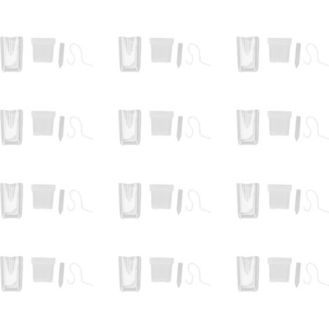 Lot de 12 pots de fleurs avec système d'arrosage par capillarité, étiquettes transparentes double couche pour petites et grandes plantes d'intérieur (1/5)