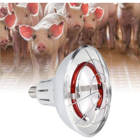 MT-3100 E27 200-400W Infrarot-Wärmelampe mit Thermostat, Aluminium + Quarz, für Hühner und Tiere