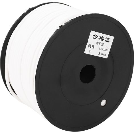 Blütenblattförmiger Kabelschutz, weiße Spiralhülle 70 m, Durchmesser 3 mm, Querschnitt 1,5 mm², sichere Kabelbefestigung, verschleißfeste Hülle zur Aufbewahrung zu Hause. (1/5)