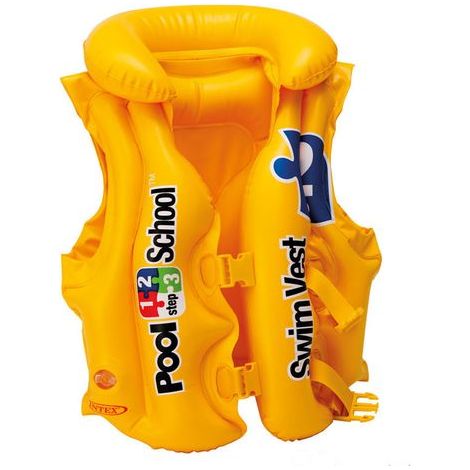 Bouée gonflable avec support sous les bras, bouée de sauvetage épaisse pour tout-petits, maillot de bain jaune dinosaure licorne dessin animé, 5047cm (3-6 ans).