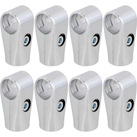 Lot de 8 fixations pour présentoir, diamètre intérieur 25 mm, connecteurs de tube bidirectionnels (1/3)