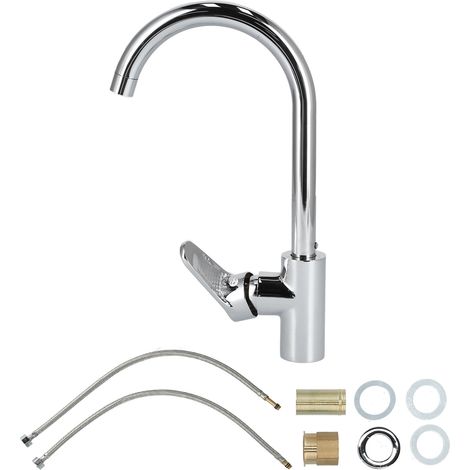 Robinet de Cuisine G1/2 en Cuivre pour Évier - Eau Chaude et Froide, Robinet de Lavabo Salle de Bain (1/5)