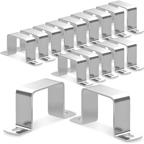 16 Collier Serrage Carre,Acier Inoxydable 304,30x30mm,Pour Portes,Fenêtres,Canalisations