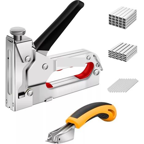 Agrafeuse robuste au design ergonomique, pour une utilisation pratique dans les travaux d'entretien, de réparation et de bricolage.-AquaForge (1/5)