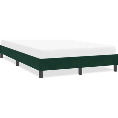 Bettgestell ohne Matratze Dunkelgrün 120x210 cm Samt