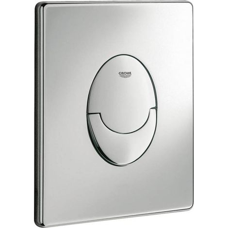 Grohe – Plaque de commande WC Skate Air – Double touche interrompable – Mécanisme pneumatique AV1 – Installation verticale – ABS – 156 x 197 mm – Finition chrome