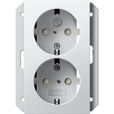 Gira Toma SCHUKO 2f. PS p. caja UP 1f System 55 Blanco puro m [273127], 2731 27