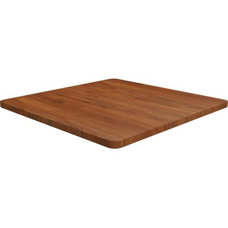 vidaXL Dessus de table carré Marron foncé70x70x2,5cm Bois chêne traité (1/4)