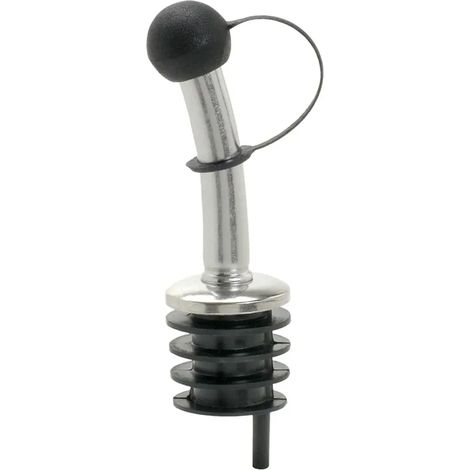 Verseur en métal pour bouteilles avec bouchon lamellaire en plastique et capuchon de protection, robuste, hygiénique, pour bars et restaurants, bouteilles 0,7 à 1,0 L, précis et rapide