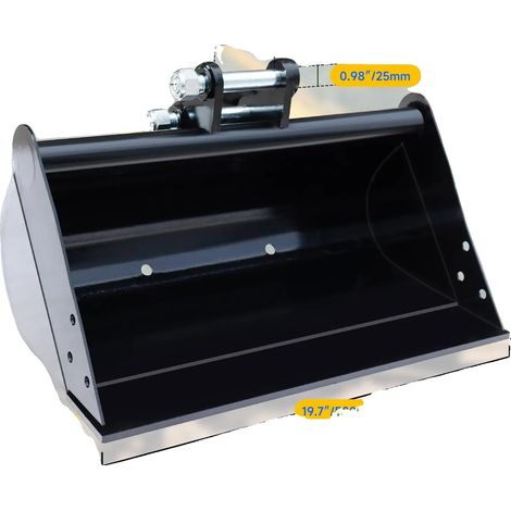 Accessoire de pelle, godet sans dents, compatible avec les mini pelles, 500MM (1/2)