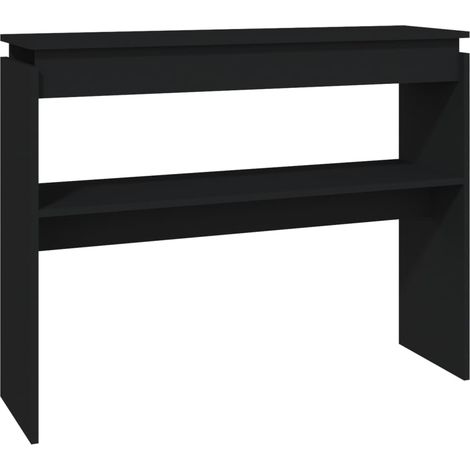Maison Exclusive - Mesa consola madera contrachapada negro 102x30