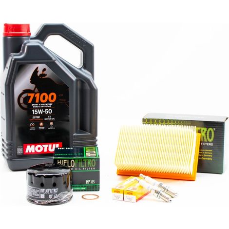 Kit Révision Filtres Bougies pour BMW F 800 ST de 2006 à 2012 - MOTUL 7100 15W50 4L