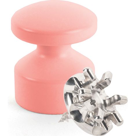 Kit de Fixation : Vis placo Longueur 20 mm Alu + Petite Patère convexe Flamant rose - L'Attachante (1/4)