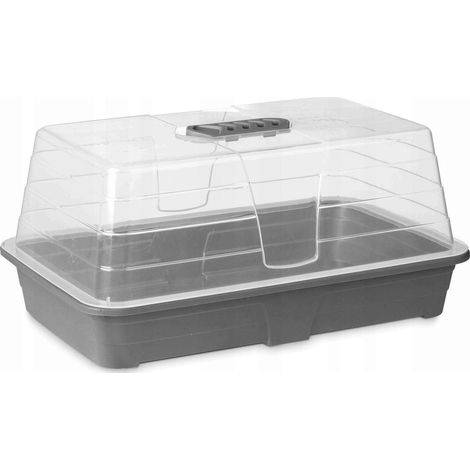 Ibergarden Mini-serre en plastique gris 24x38 cm (1/3)