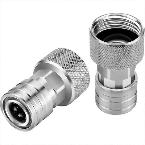 2 Stück Gartenschlauch-Adapter 3/4 Zoll GHT auf 1/4 Zoll Schnellanschluss für Autowasch-Wasserschlauch - JXLGV (1/5)