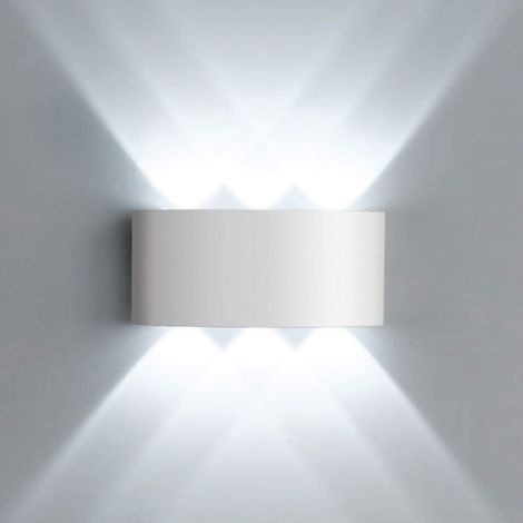 Aplique de pared LED para interior, aplique de pared moderno nórdico de 6 W, luz blanca para sala de estar, dormitorio, escalera, pasillo.