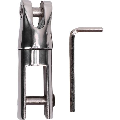 Connecteur rotatif ancre Inox 316 pour chaîne 6-8mm - Rotation 360° fluide, finition polie miroir, résistant corrosion marine, installation facile avec clé Allen incluse (1/5)