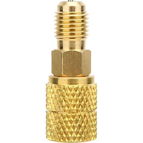 1 Adaptateur R410A, Laiton, Filetage 1/4 Mâle Vers 5/16 Femelle, SAE, Pour Climatiseur Split