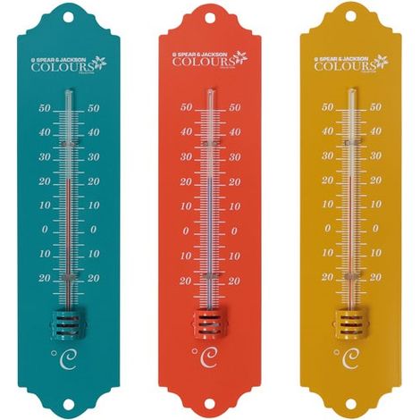 THERMOMÈTRE MÉTAL 20CM COLORIS ASSORTIS SPEAR & JACKSON 508284