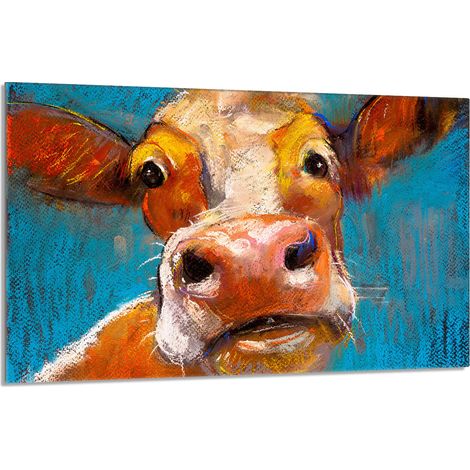 Glasschutzplatte für den Herd 80x52 Kuh (1/5)