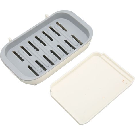 Porte-savon adhésif mural sans perçage, support avec drainage pour salle de bain (1/5)