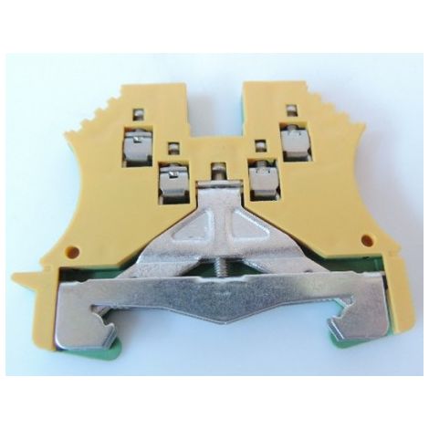 Bloc de jonction rail DIN Weidmuller W, 1.5mm², A visser, Vert, Jaune ( Prix pour 1 )
