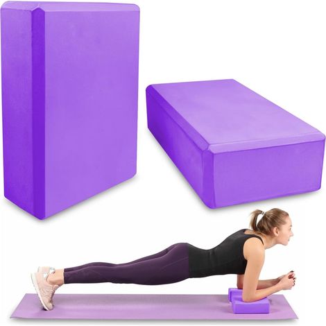 Bloc De Yoga - EVA Haute Densité - 23 X 15 X 7 6 Cm - Antidérapant - Pour Yoga Pilates Fitness Danse - Lot De 2 (1/5)