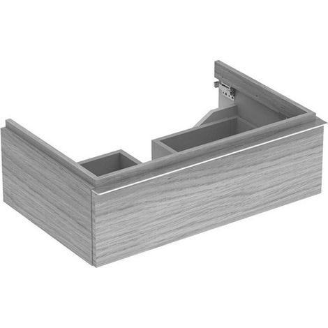 Meuble bas pour lavabo Geberit iCon,avec un tiroir: Largeur 74cm, Hauteur 24cm, Profondeur 47.7cm, Chêne naturel / Mélamine structuré bois