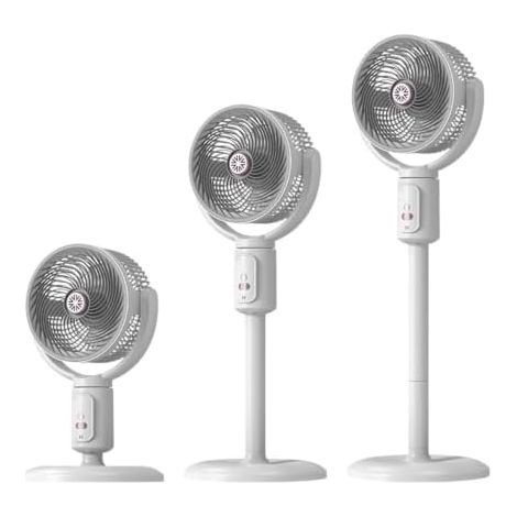 Innenturmventilator, 5-Gang-Lüftungsgerät mit Timer – schwenkbarer, höhenverstellbarer und über USB-C aufladbarer Luftzirkulator auf Ständer – für Büro, Küche, Wohnheim, Wohnzimmer (1/5)