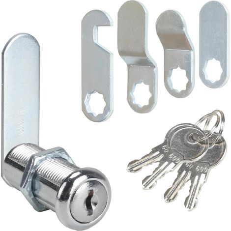Serrure de boîte aux lettres 35 mm serrure pour boîte à lettres avec 4 clés et 5 différentes languettes de Dhiusure, serrure à levier pour meubles armoire porte tiroir (35 mm) (1/5)