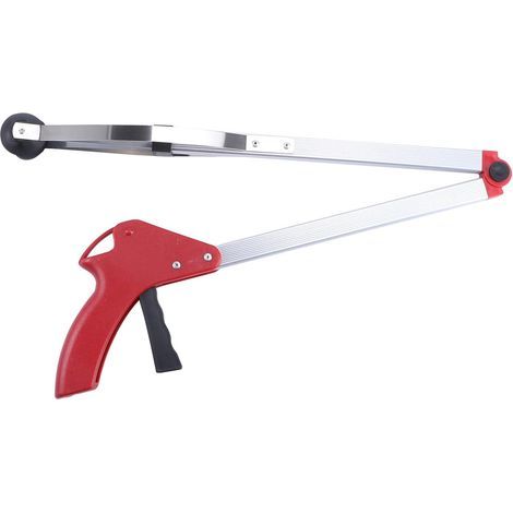 1 Pièce Pince à Déchets Pliable Aluminium Rouge Outil de Ramassage pour Jardin Pince Pratique pour Ramasser Déchets Extérieurs (1/5)