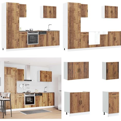 vidaXL Ensemble d'armoires de cuisine 7 pcs Kalmar bois d'ingénierie (1/5)