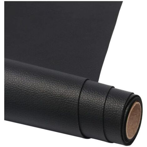 Noir Simili Cuir Autocollant 35 x 137 cm - Patch de Reparation Cuir - Adhesif Reparation Cuir Pour Canapés, Sacs à Main, Vestes, Sièges de Voiture, Meubles en Cuir Réparation et Rénovation (1/5)