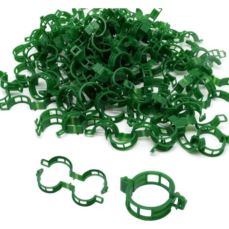 200pcs Garden Support Clips, Safe Plastic Plant Clips, Garden Transplant Clips, Tomato Vegetable Clips (1/5)