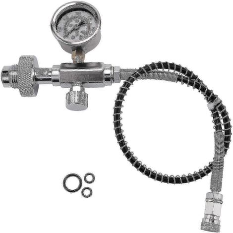 Adaptateur compatible avec station de remplissage PCP avec filetage DIN G5/8, capacité de 300 bars et tuyau de 50 cm compatible avec les bouteilles de plongée. (1/5)