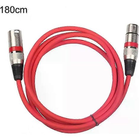 3-poliges XLR-Kabel (Stecker auf Buchse), geschirmt, 1 Stück, geeignet für Mischpult, Mikrofon, Verstärker, 1 m, 1,8 m - JXLGV (1/5)