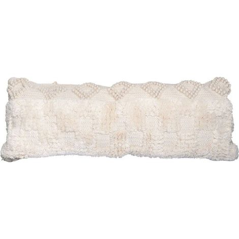 Coussin Tissé à la Main "Bohist" 35x95cm Naturel (1/3)